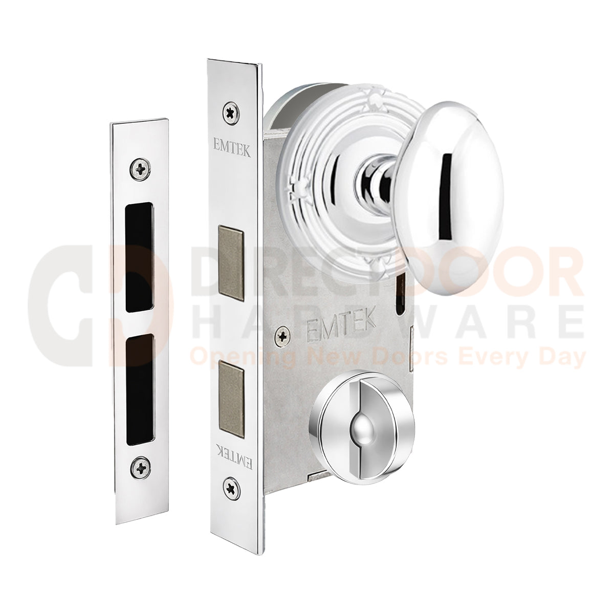 Emtek Egg Interior Mortise Knob with Ribbon & Reed Rosette