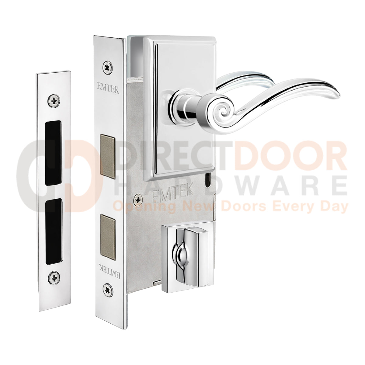 Emtek Elan Interior Mortise Lever with Rectangular Rosette