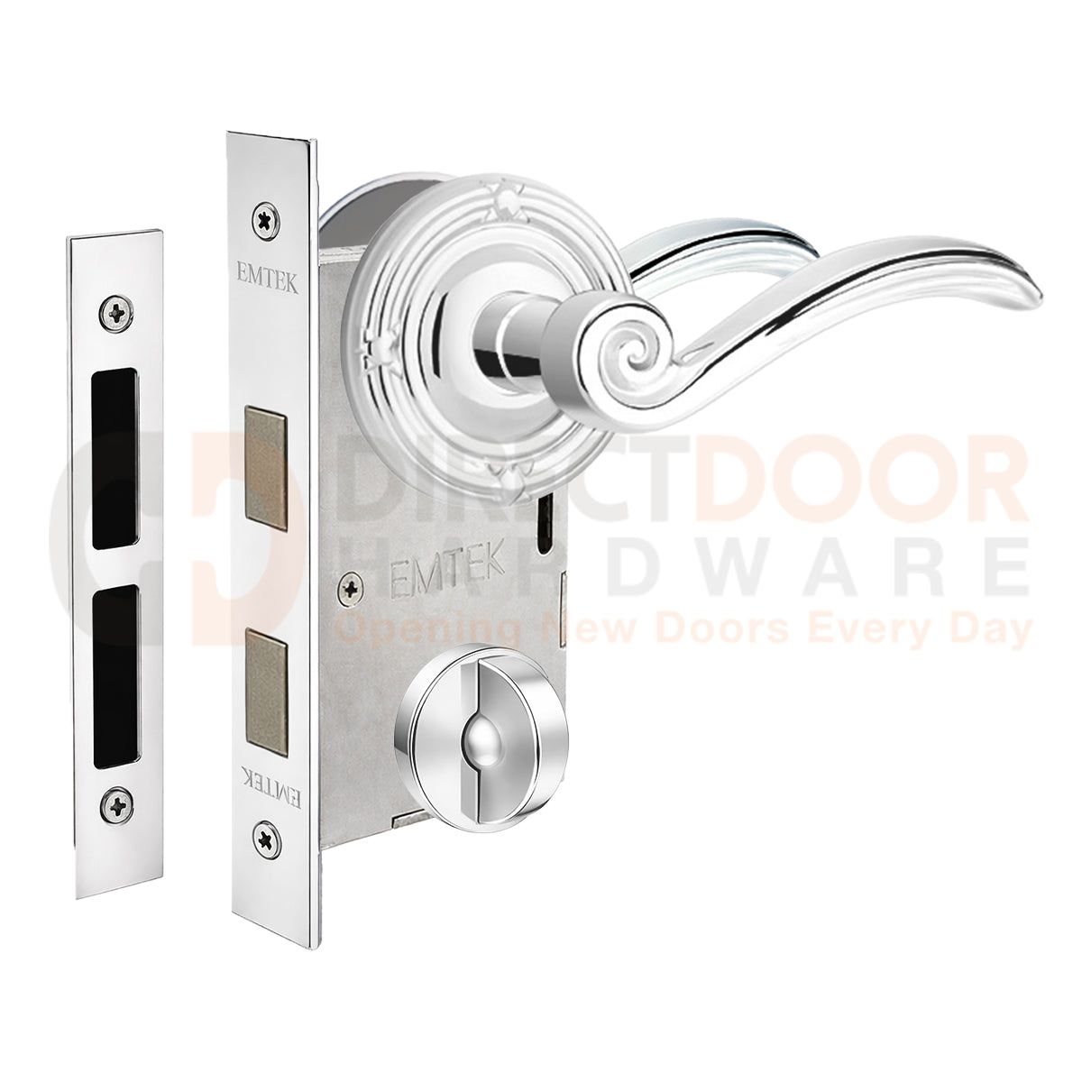 Emtek Elan Interior Mortise Lever with Ribbon & Reed Rosette