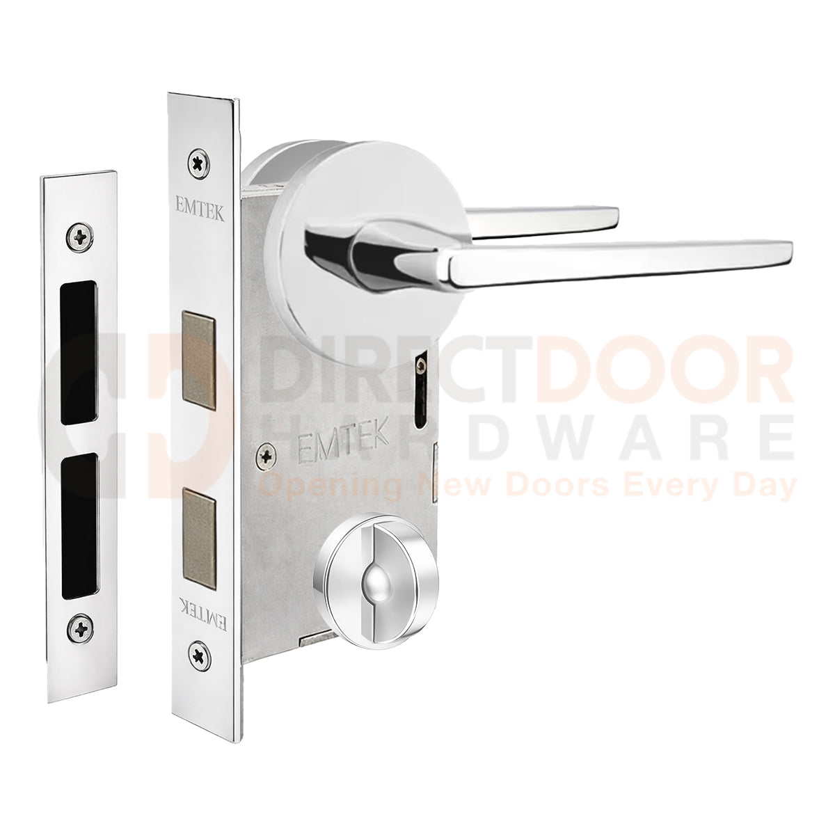Emtek Hermes Interior Mortise Lever with Disk Rosette