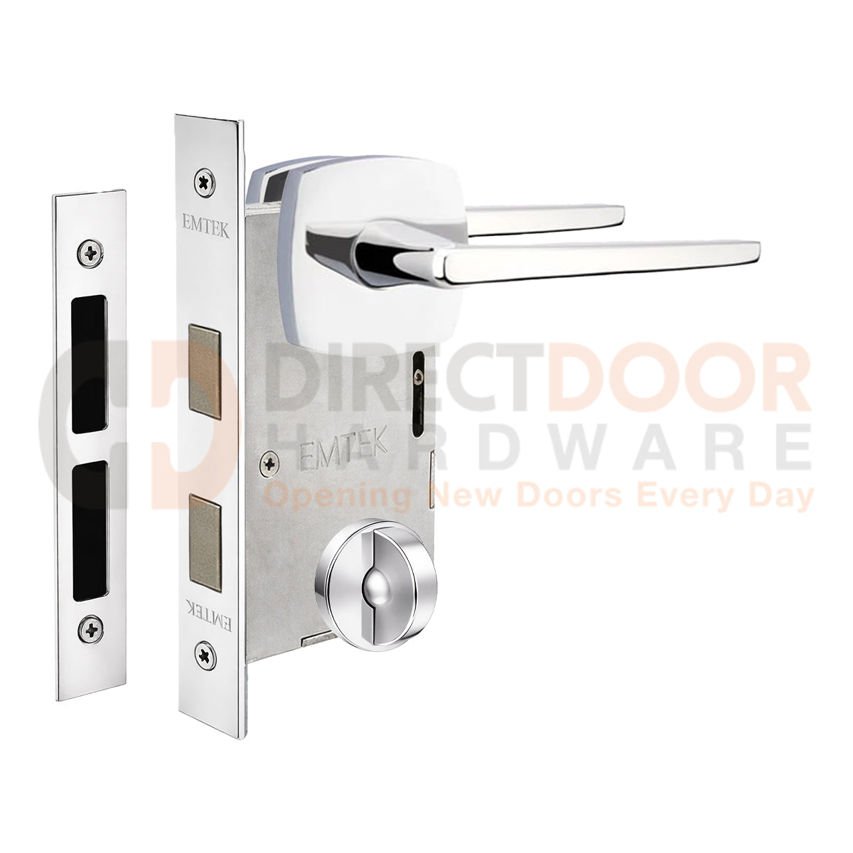 Emtek Hermes Interior Mortise Lever with Urban Rosette