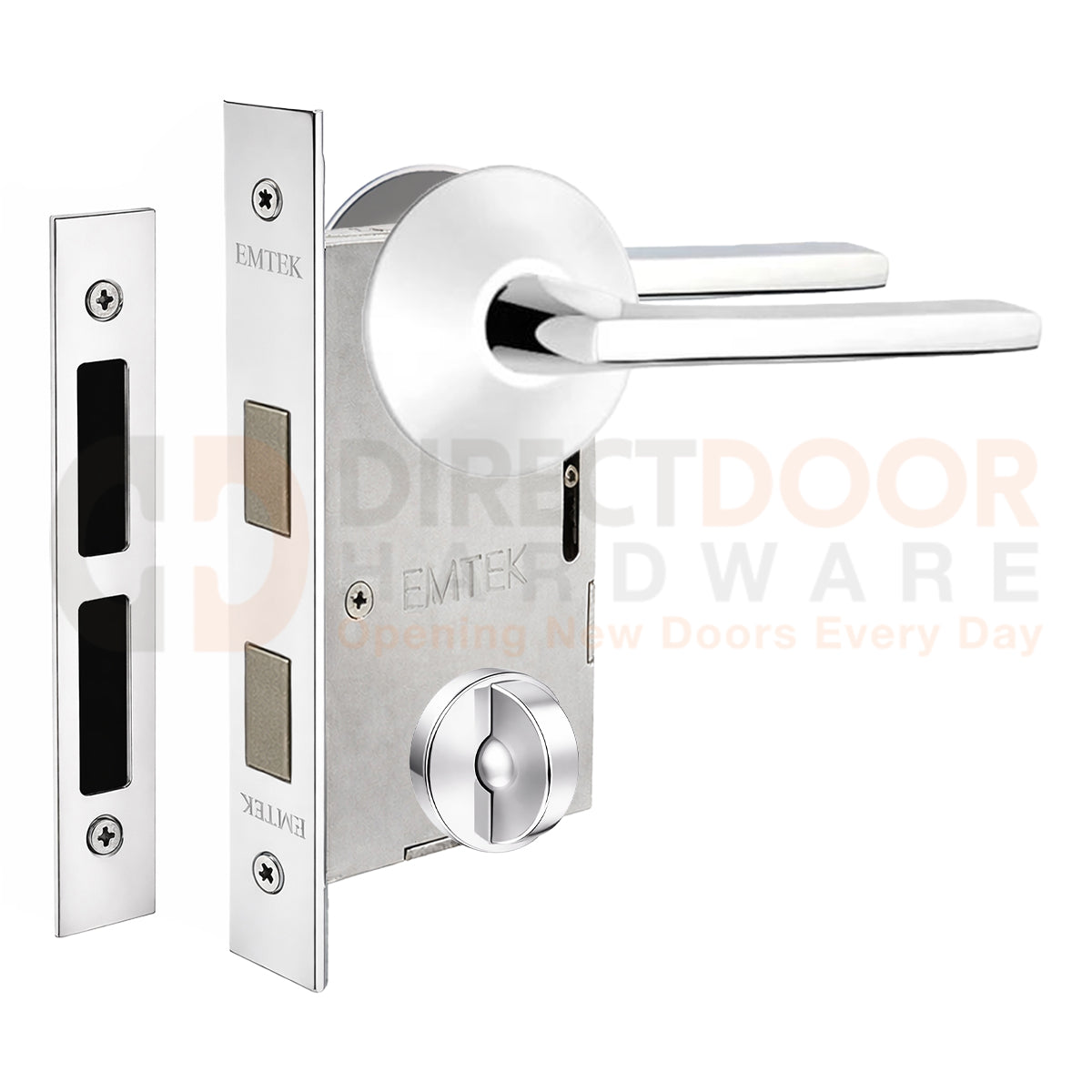 Emtek Helios Interior Mortise Lever with Modern Rosette