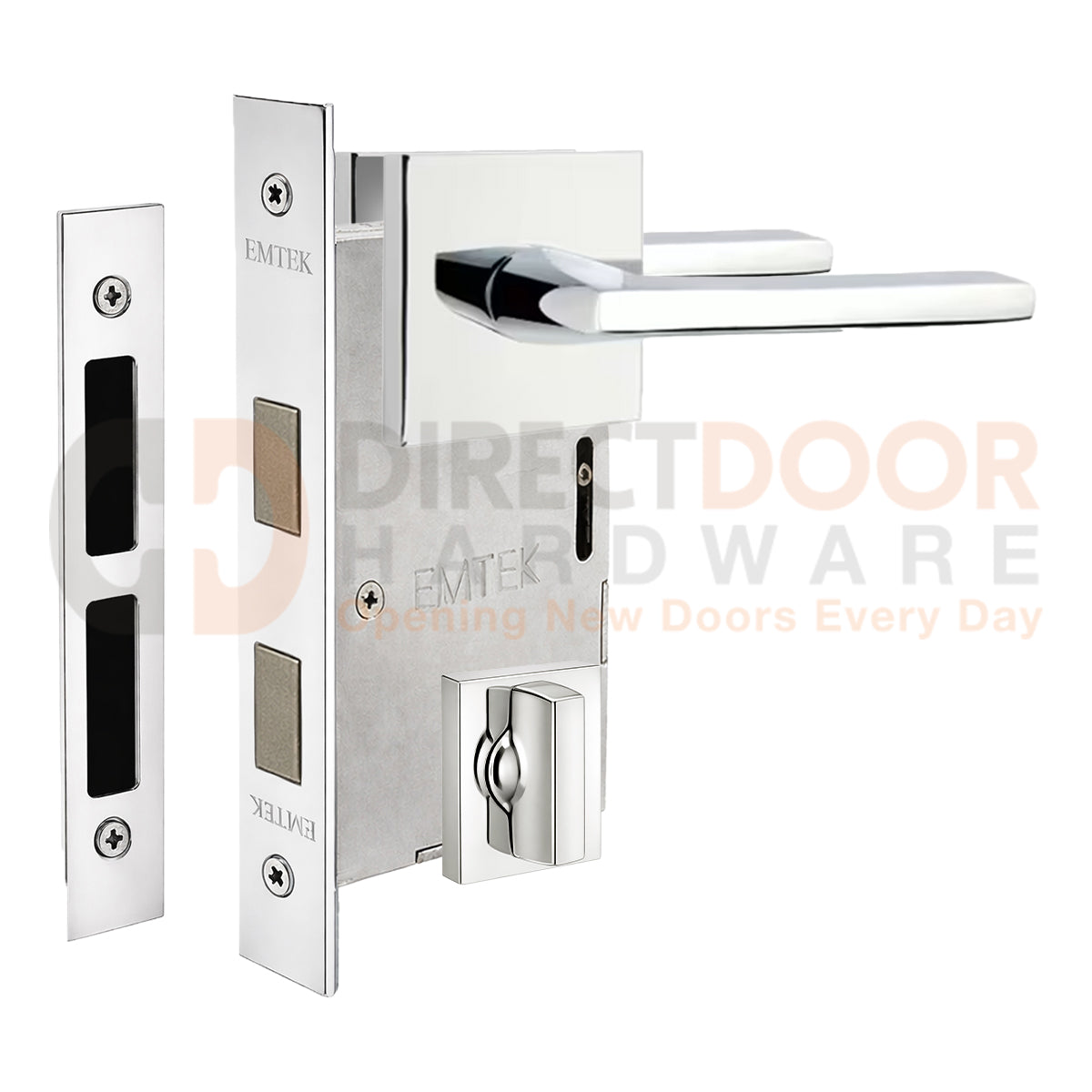 Emtek Helios Interior Mortise Lever with Square Rosette
