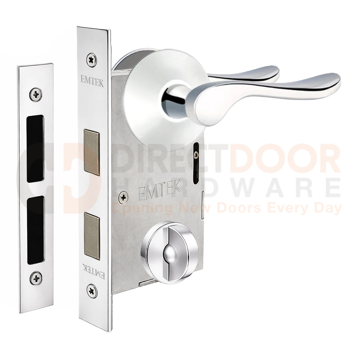 Emtek Luzern Interior Mortise Lever with Modern Rosette
