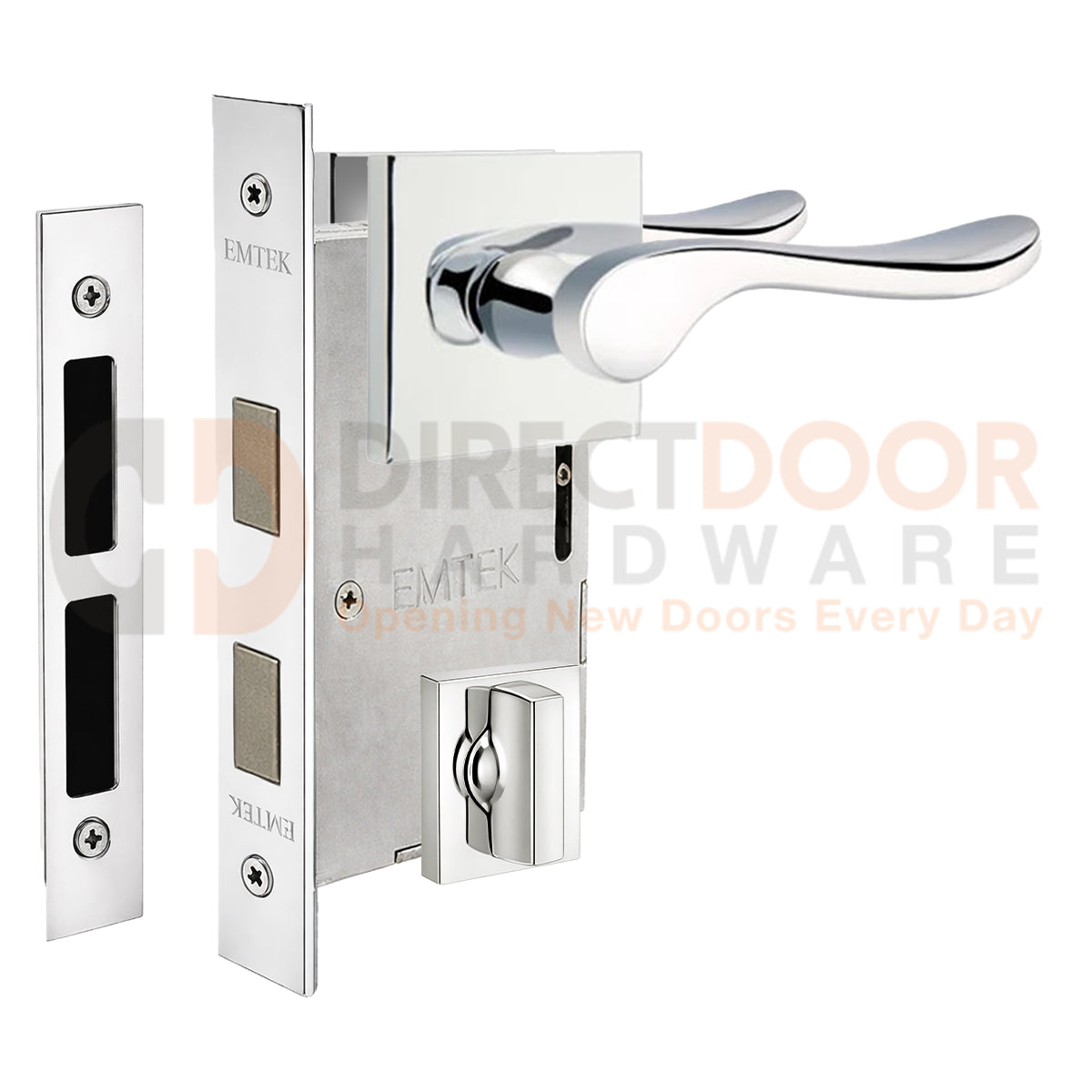 Emtek Luzern Interior Mortise Lever with Square Rosette