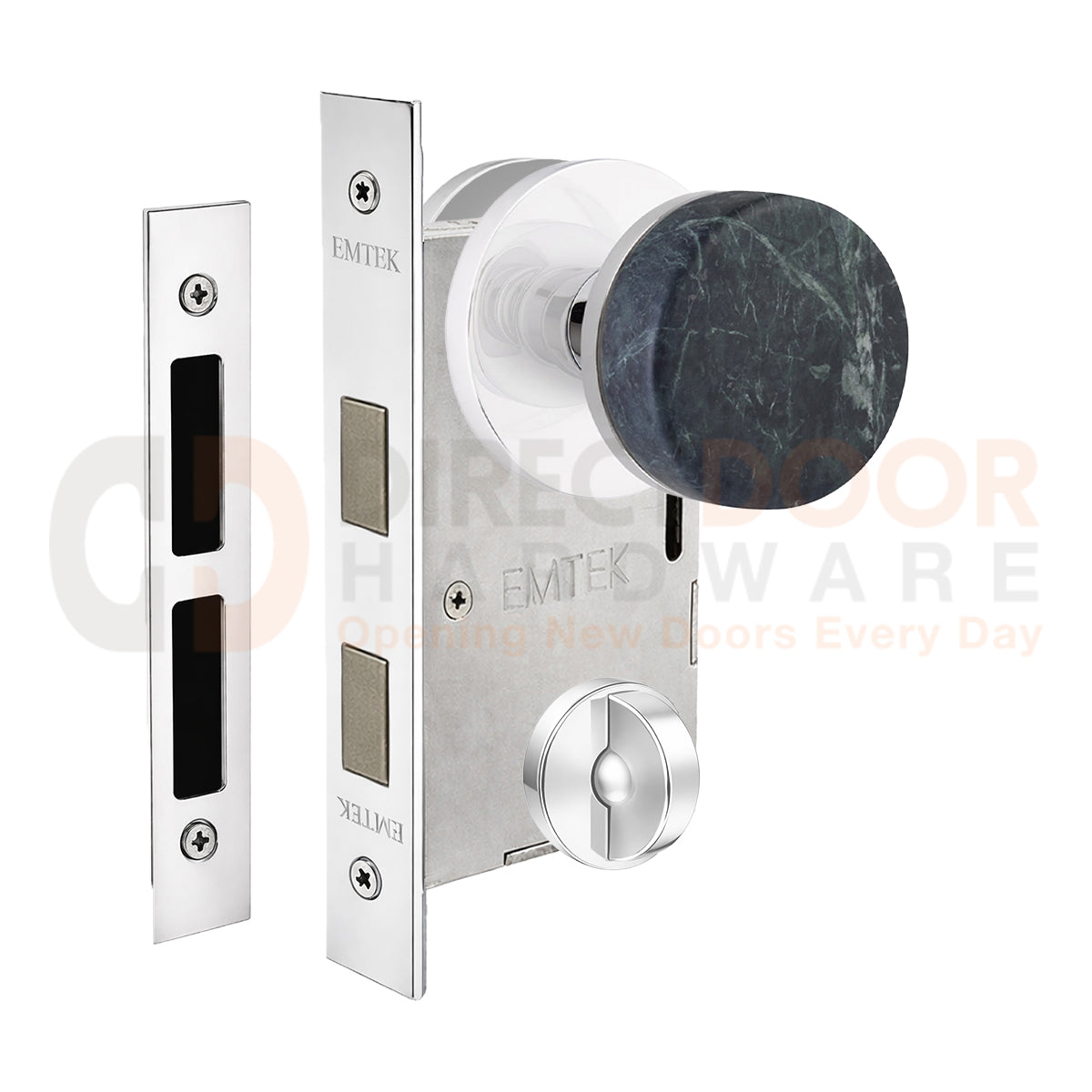 Emtek Green Marble Interior Mortise Knob with Disk Rosette