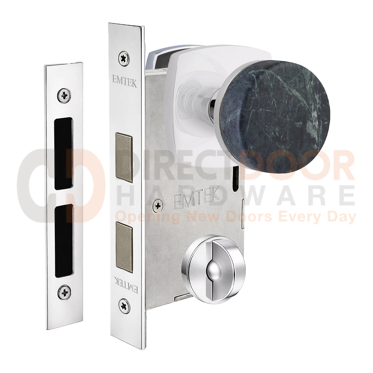 Emtek Green Marble Interior Mortise Knob with Urban Rosette