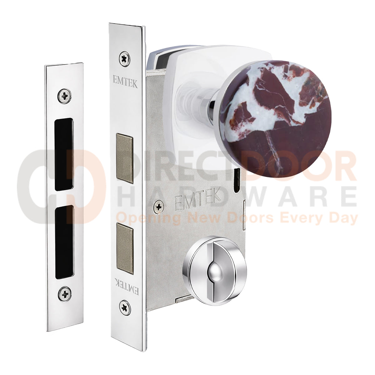 Emtek Rosso Levanto Interior Mortise Knob with Urban Rosette