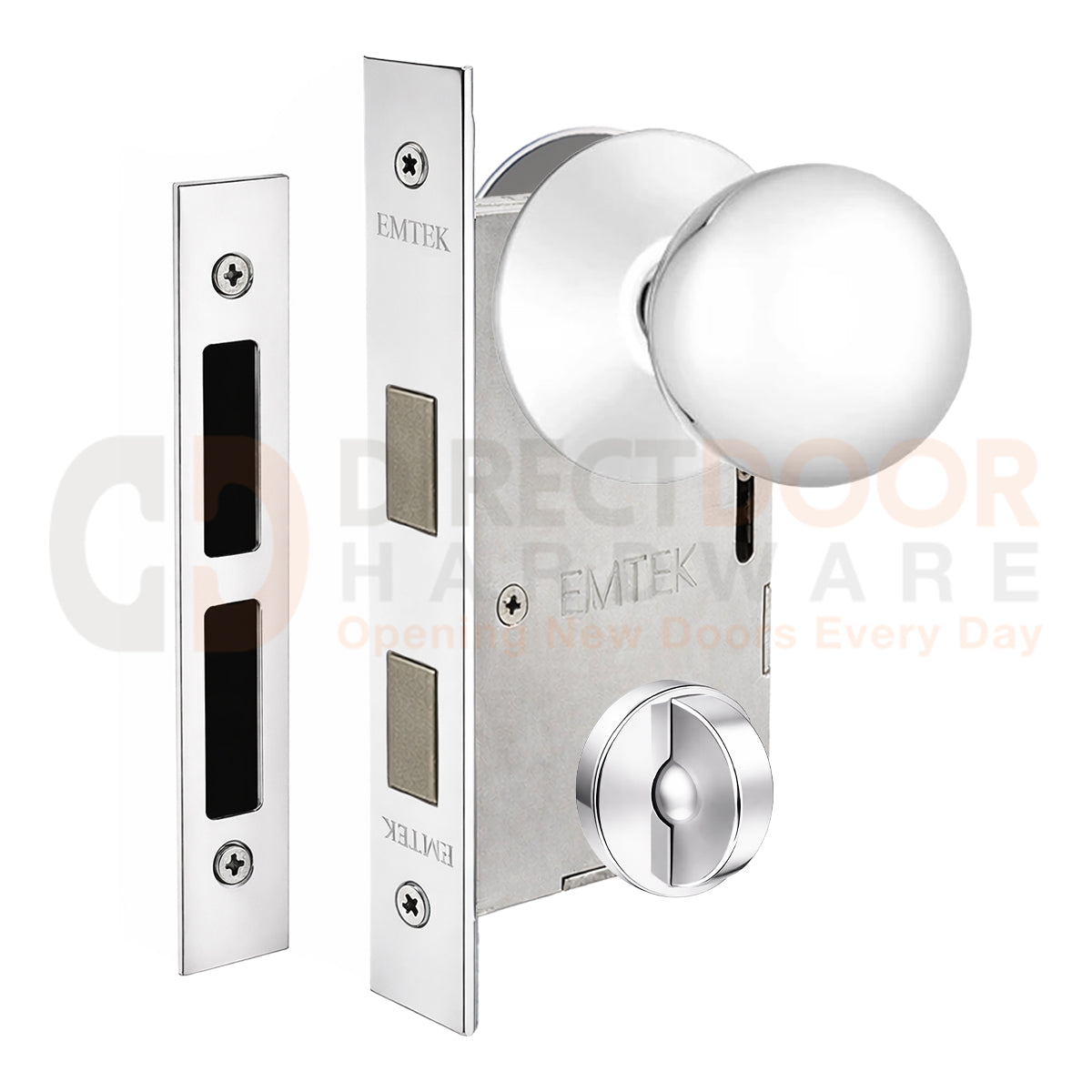 Emtek Orb Interior Mortise Knob with Modern Rosette