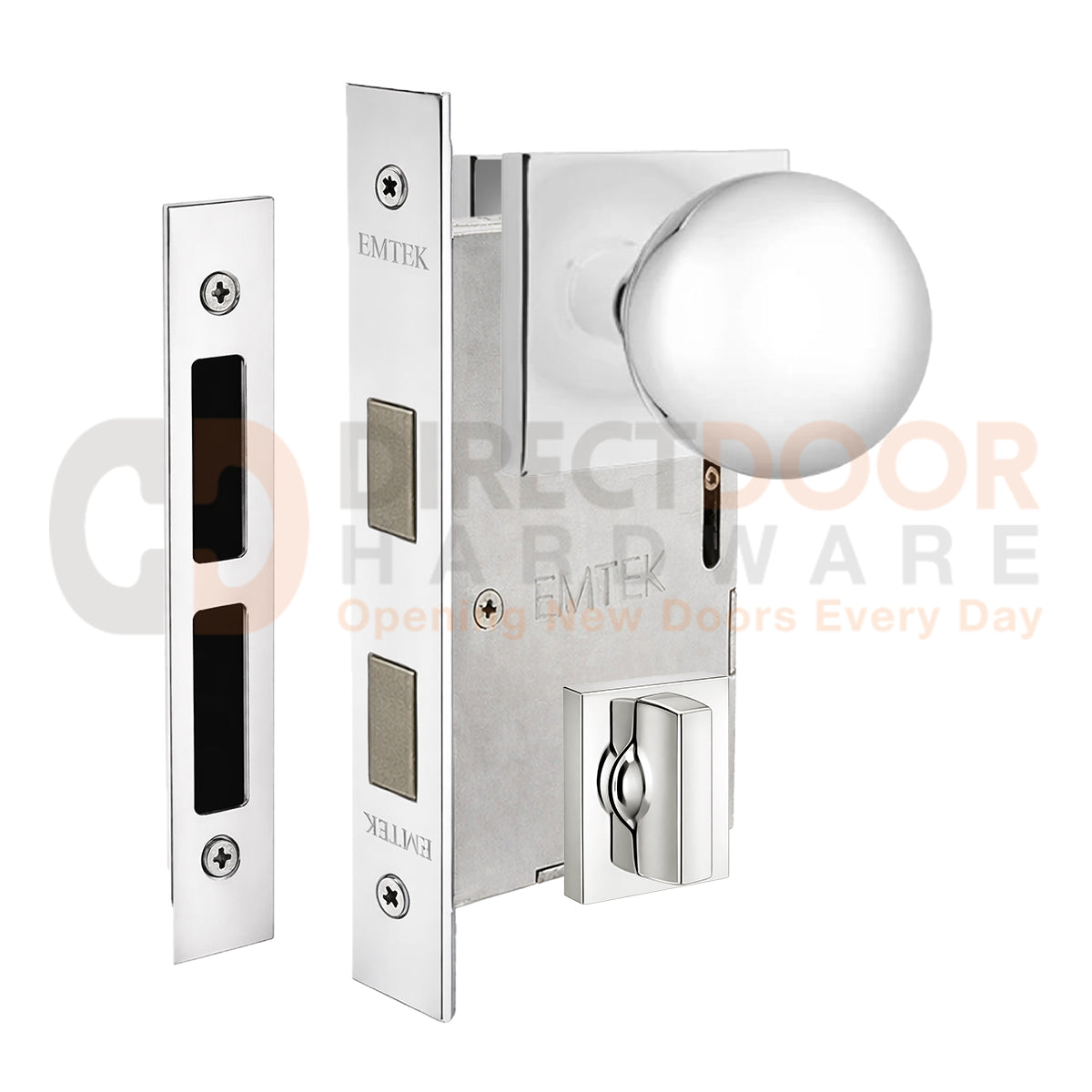 Emtek Orb Interior Mortise Knob with Square Rosette