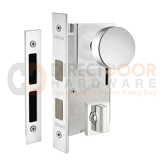 Emtek Round Interior Mortise Knob with Square Rosette