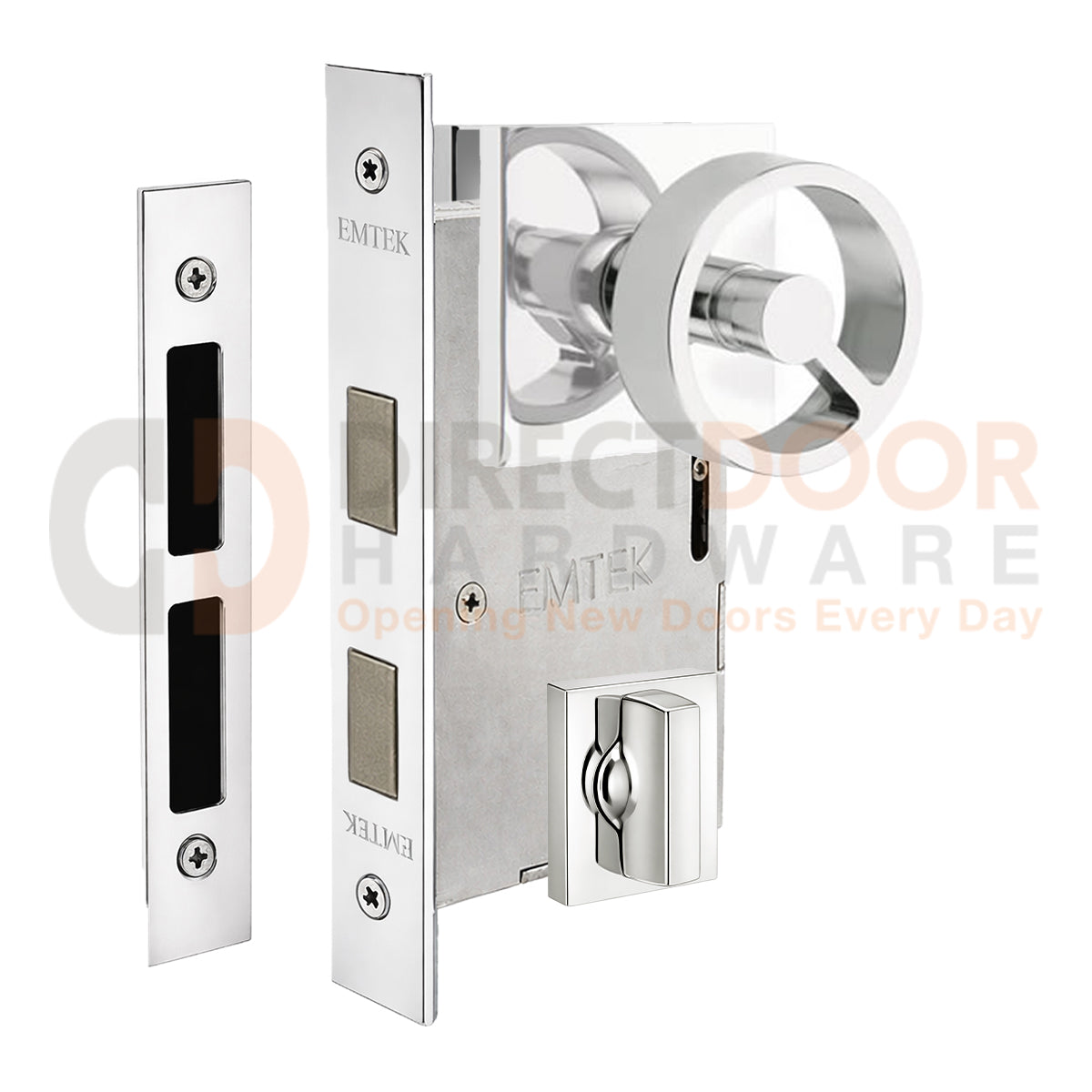 Emtek Spoke Interior Mortise Knob with Square Rosette
