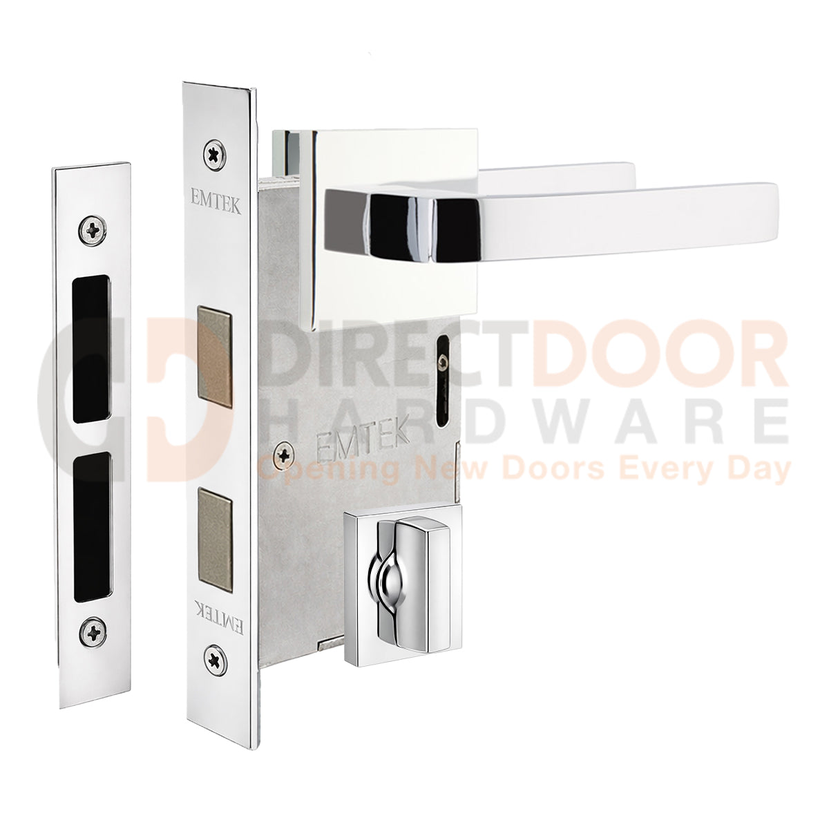 Emtek Breslin Interior Mortise Lever with Square Rosette