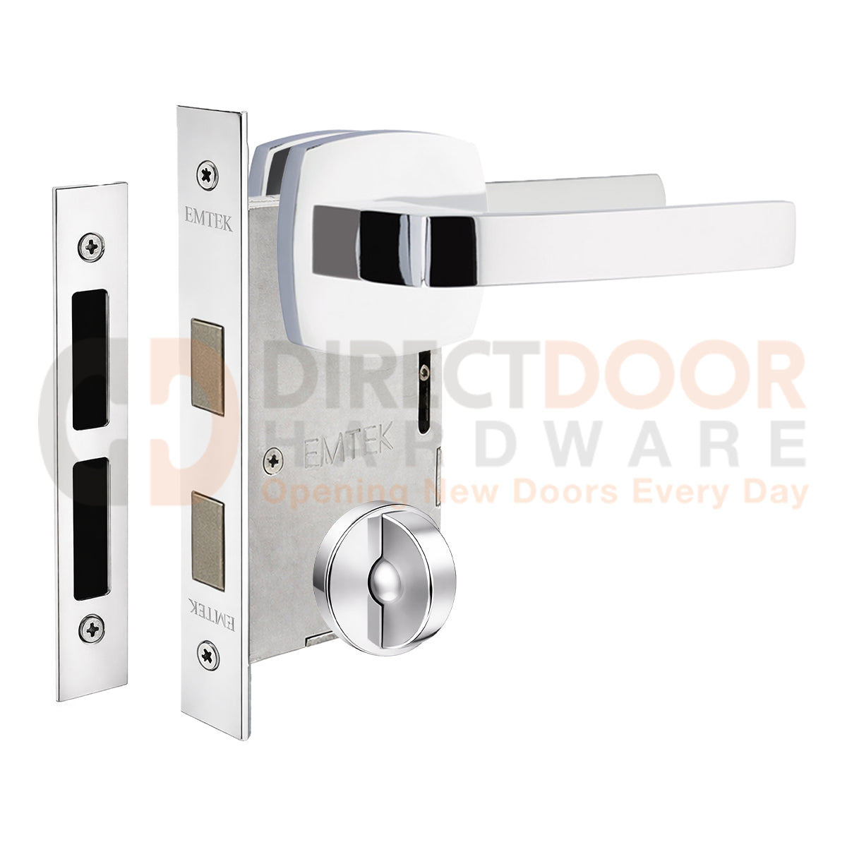 Emtek Breslin Interior Mortise Lever with Urban Rosette