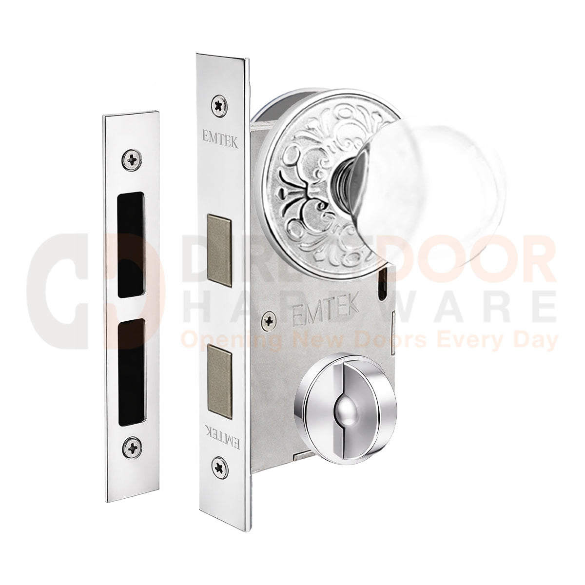 Emtek Bristol Interior Mortise Knob with Lancaster Rosette