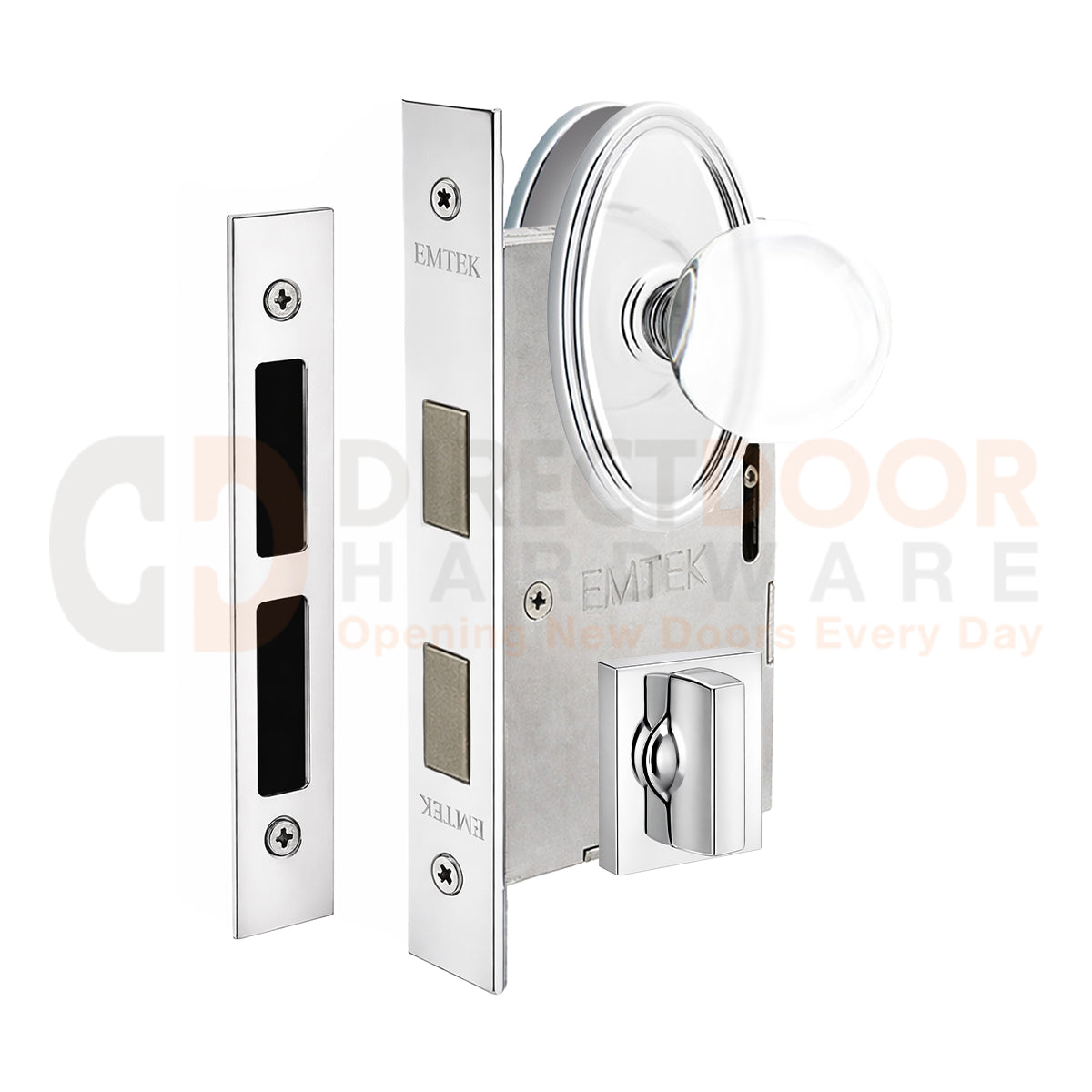 Emtek Bristol Interior Mortise Knob with Oval Rosette