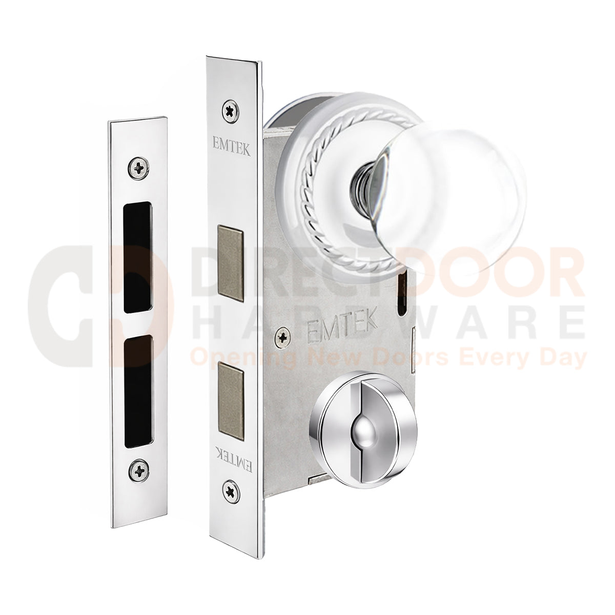 Emtek Bristol Interior Mortise Knob with Rope Rosette
