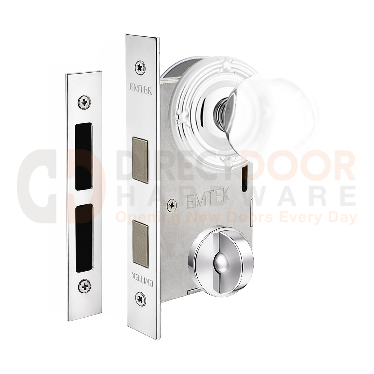 Emtek Bristol Interior Mortise Knob with Ribbon & Reed Rosette