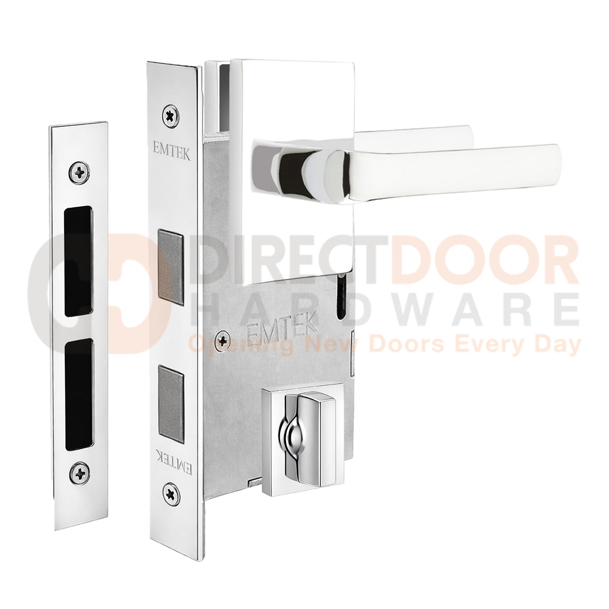 Emtek Spencer Interior Mortise Lever with Modern Rectangular Rosette