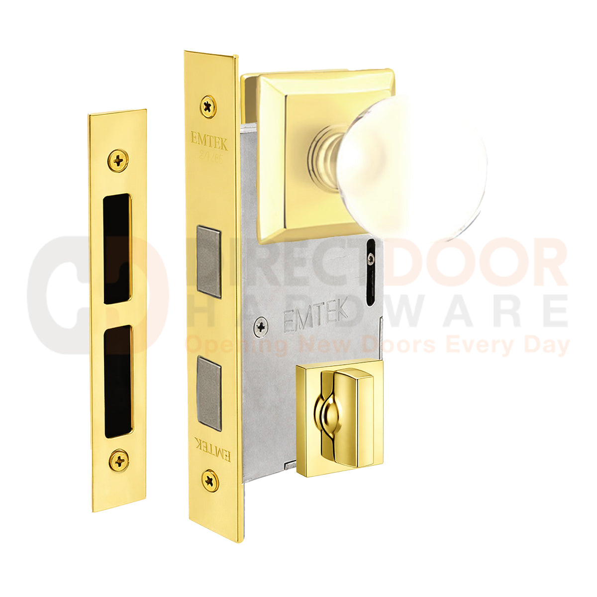 Emtek Bristol Interior Mortise Knob with Quincy Rosette