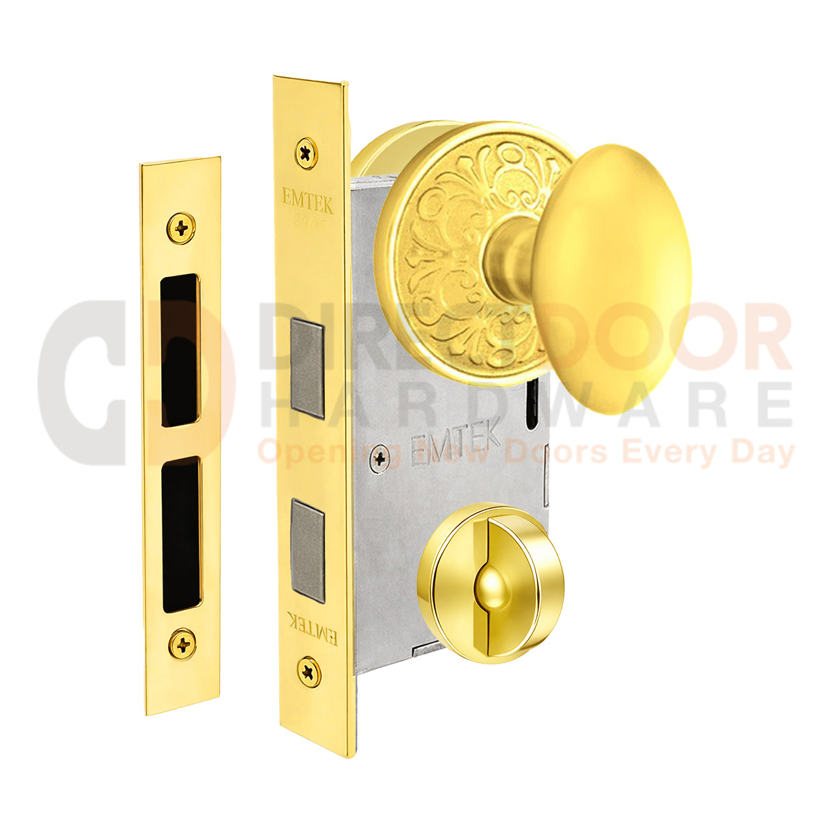 Emtek Egg Interior Mortise Knob with Lancaster Rosette