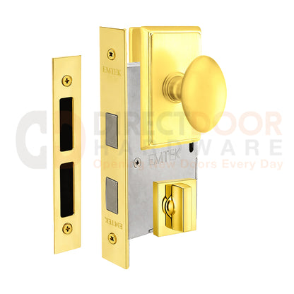 Emtek Egg Interior Mortise Knob with Rectangular Rosette