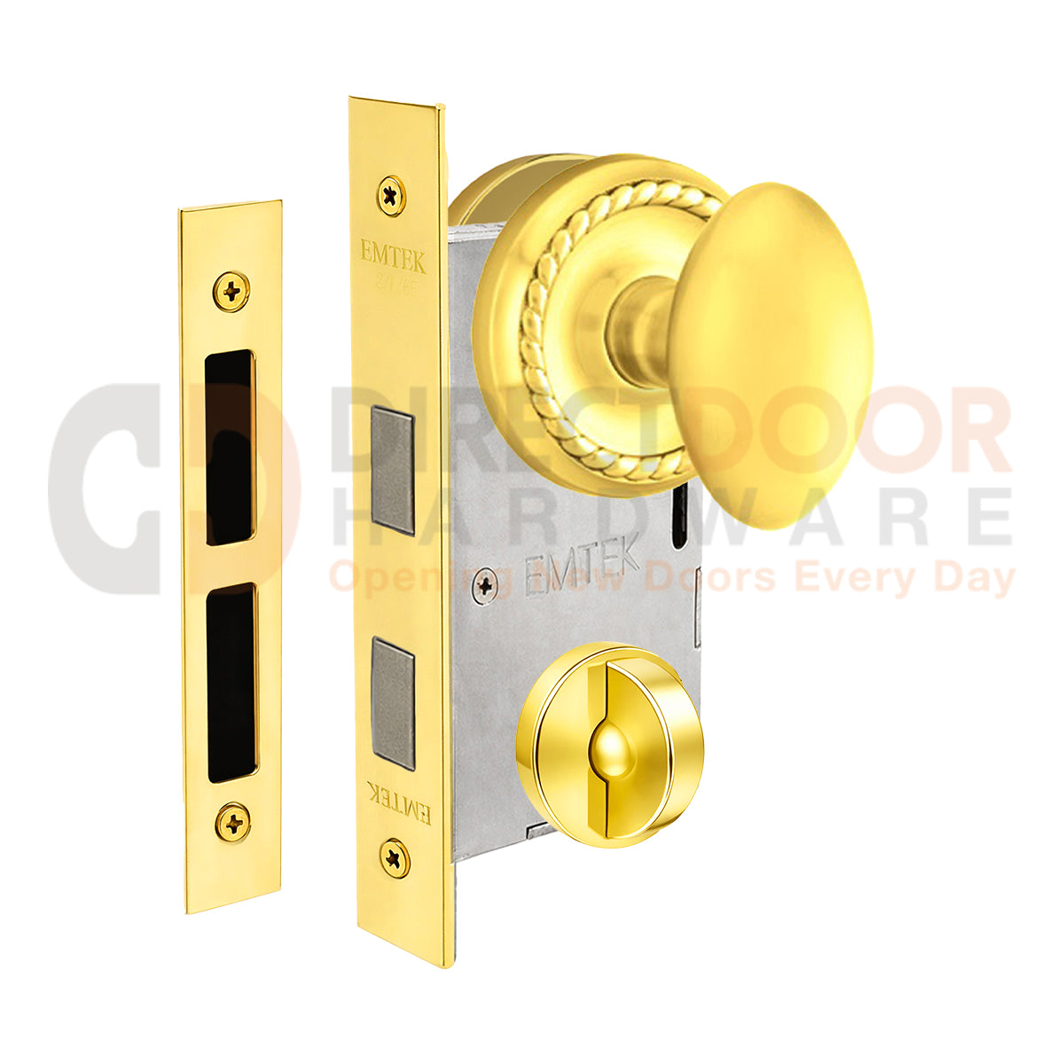 Emtek Egg Interior Mortise Knob with Rope Rosette
