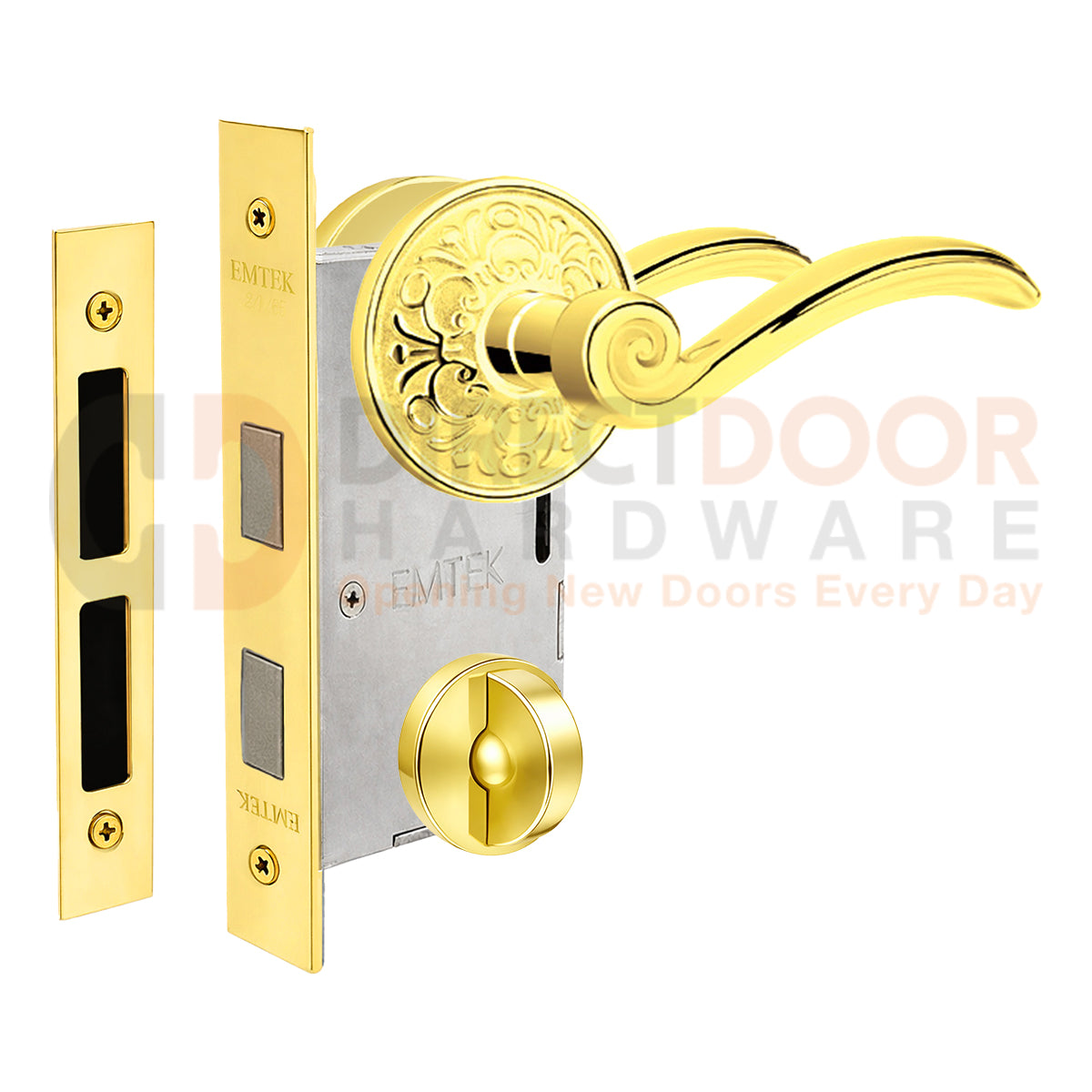 Emtek Elan Interior Mortise Lever with Lancaster Rosette