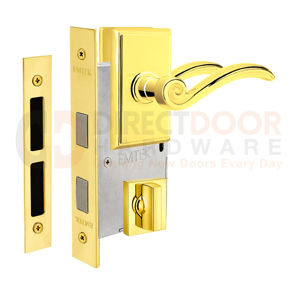 Emtek Elan Interior Mortise Lever with Rectangular Rosette