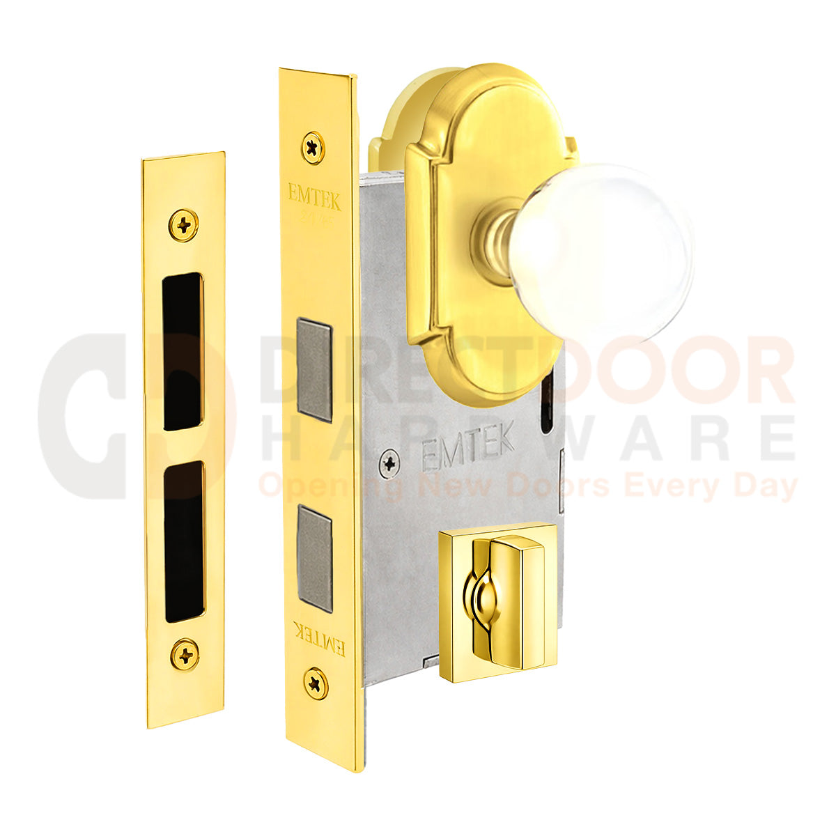 Emtek Bristol Interior Mortise Knob with #8 Rosette