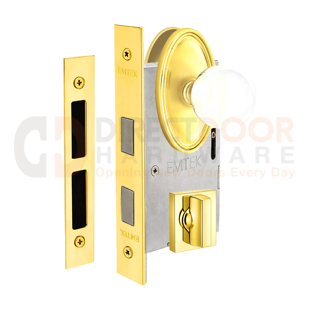 Emtek Bristol Interior Mortise Knob with Oval Rosette