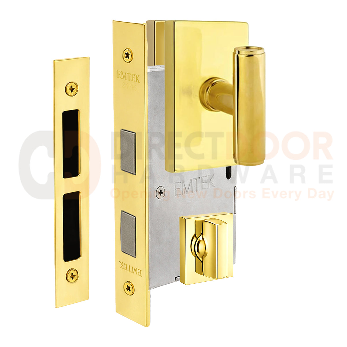 Emtek Ace Interior Mortise Knob with Modern Rectangular Rosette