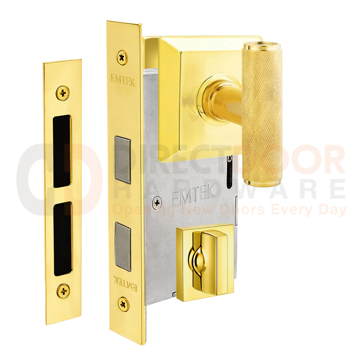 Emtek Ace Knurled Interior Mortise Knob with Quincy Rosette