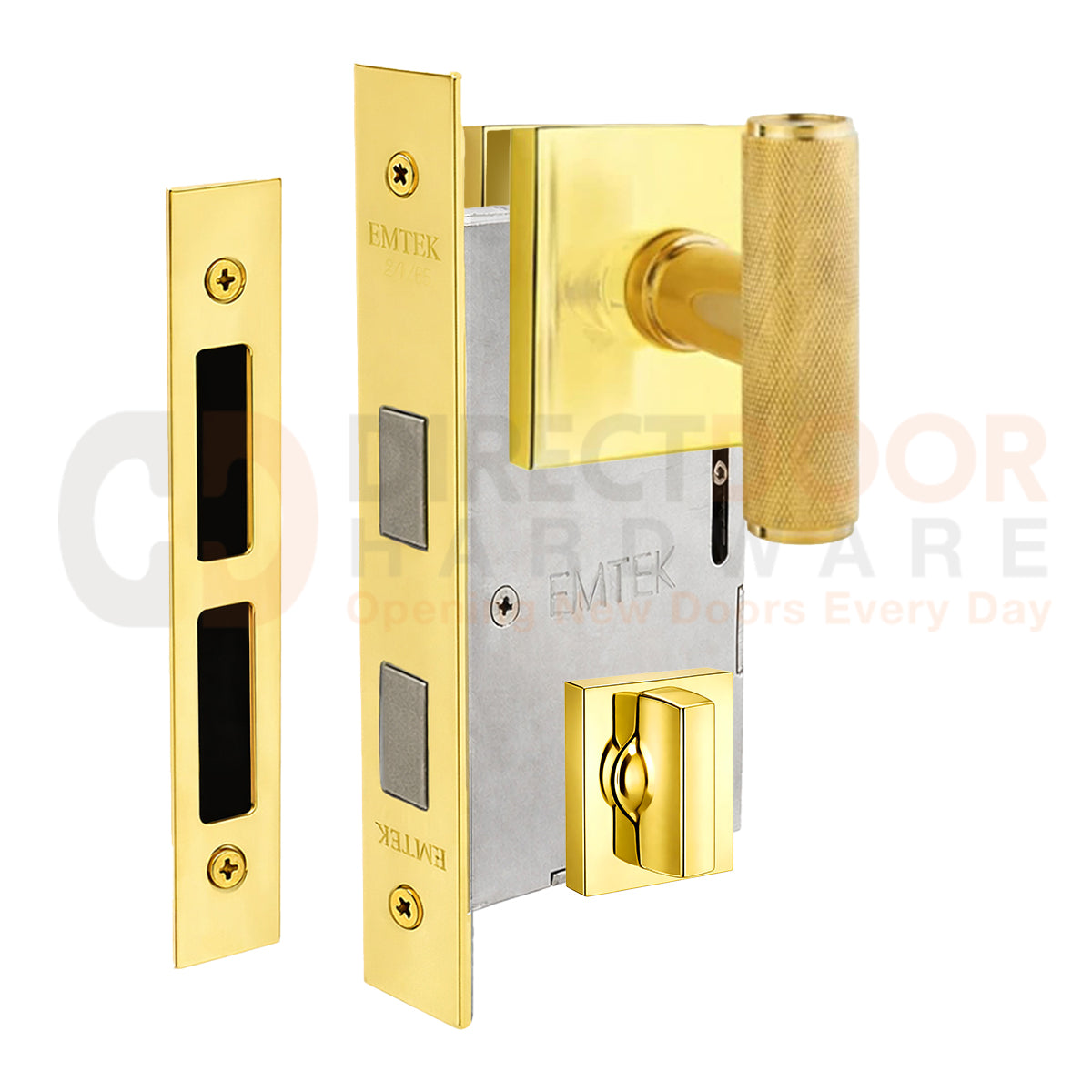 Emtek Ace Knurled Interior Mortise Knob with Square Rosette
