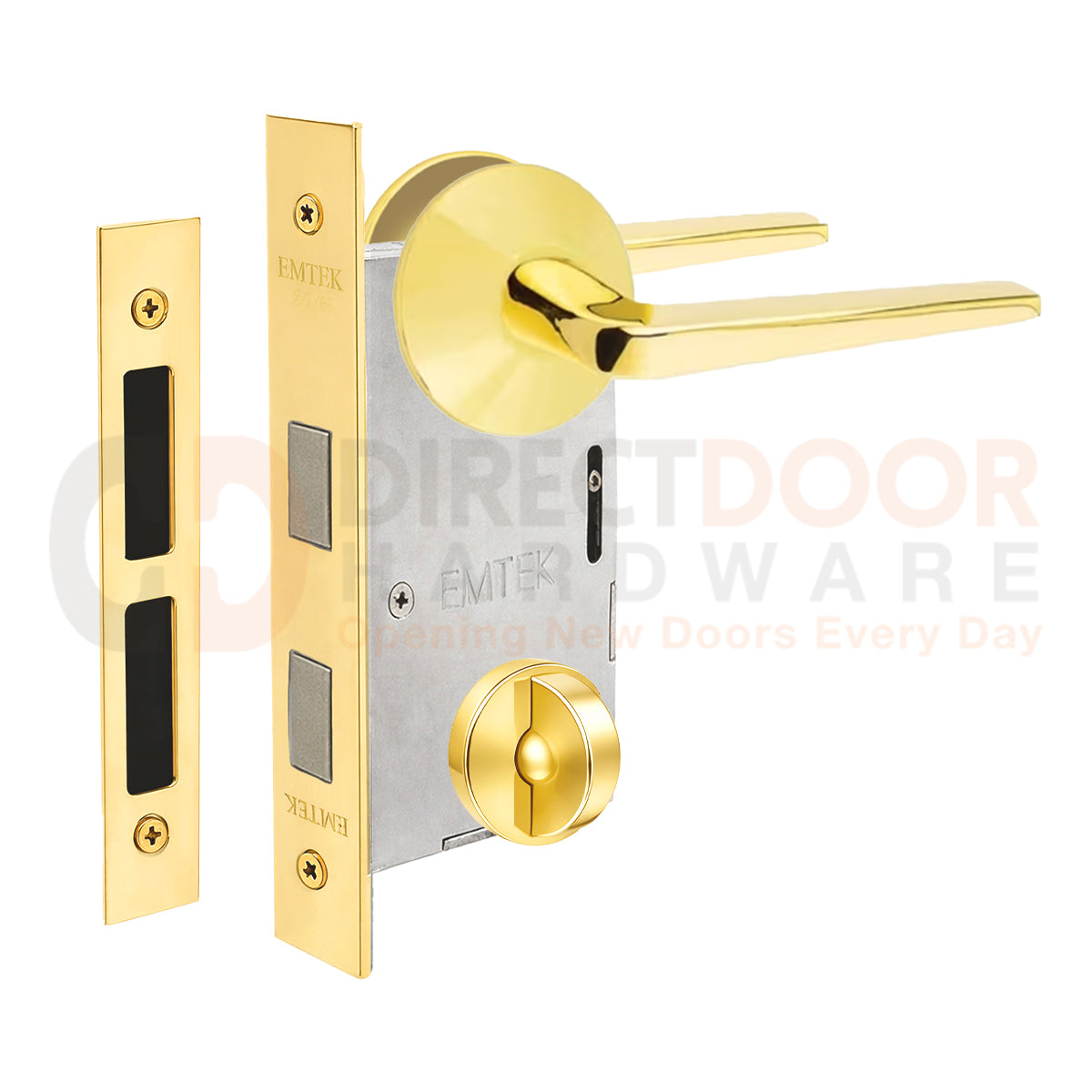 Emtek Athena Interior Mortise Lever with Modern Rosette