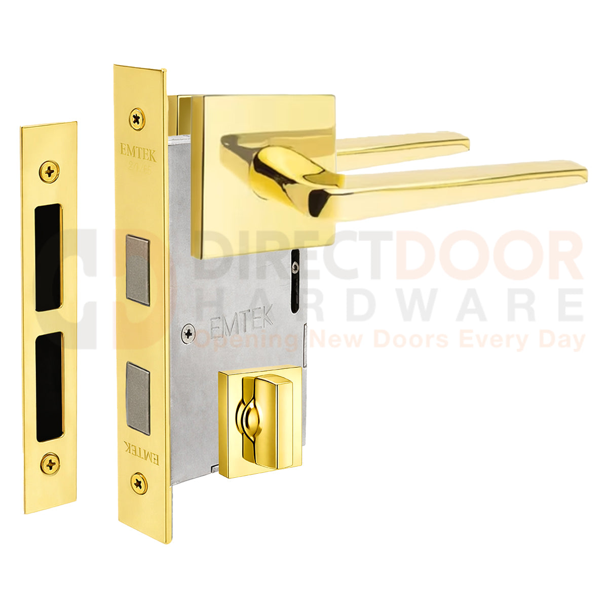 Emtek Athena Interior Mortise Lever with Square Rosette