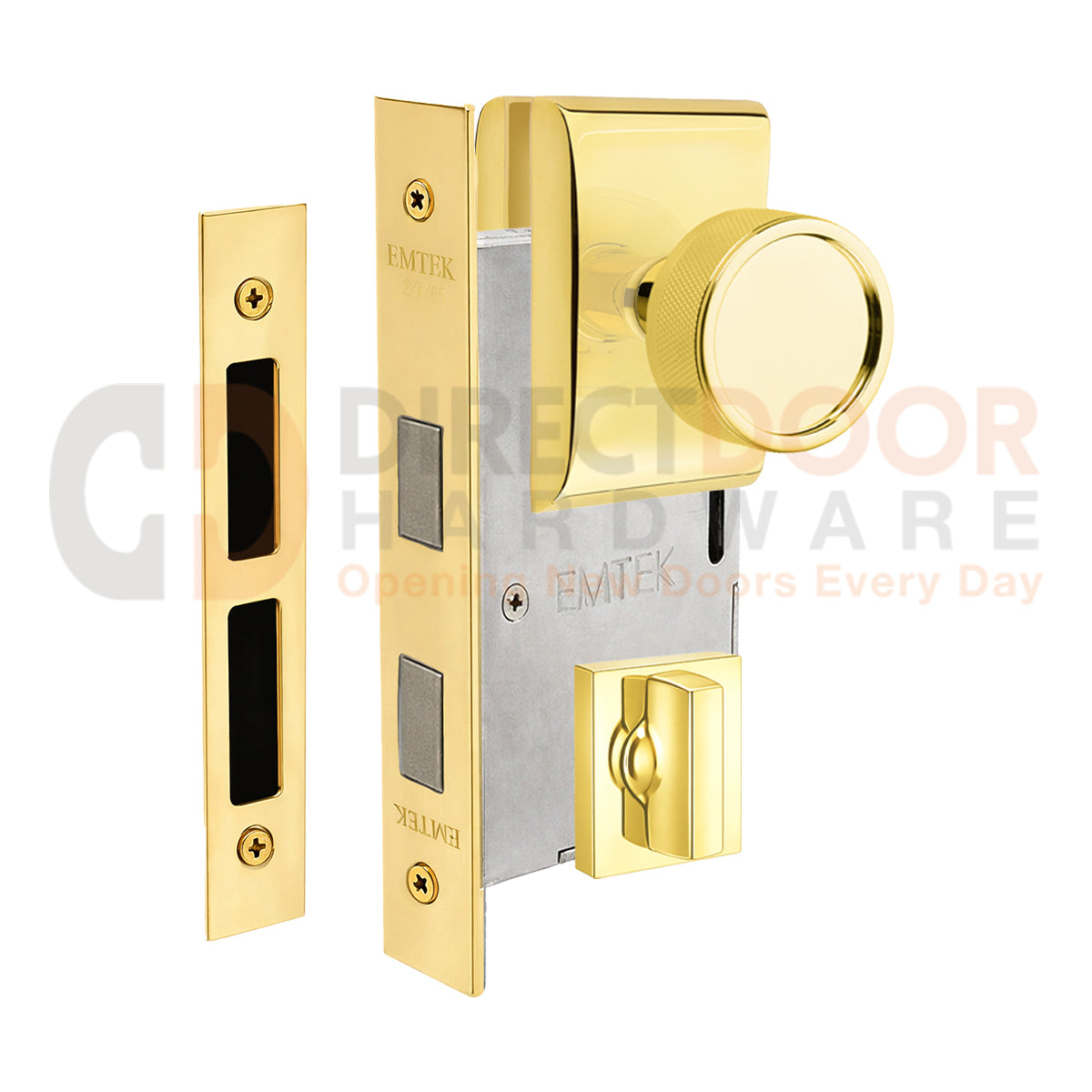 Emtek Conical Knurled Interior Mortise Knob with Neos Rosette