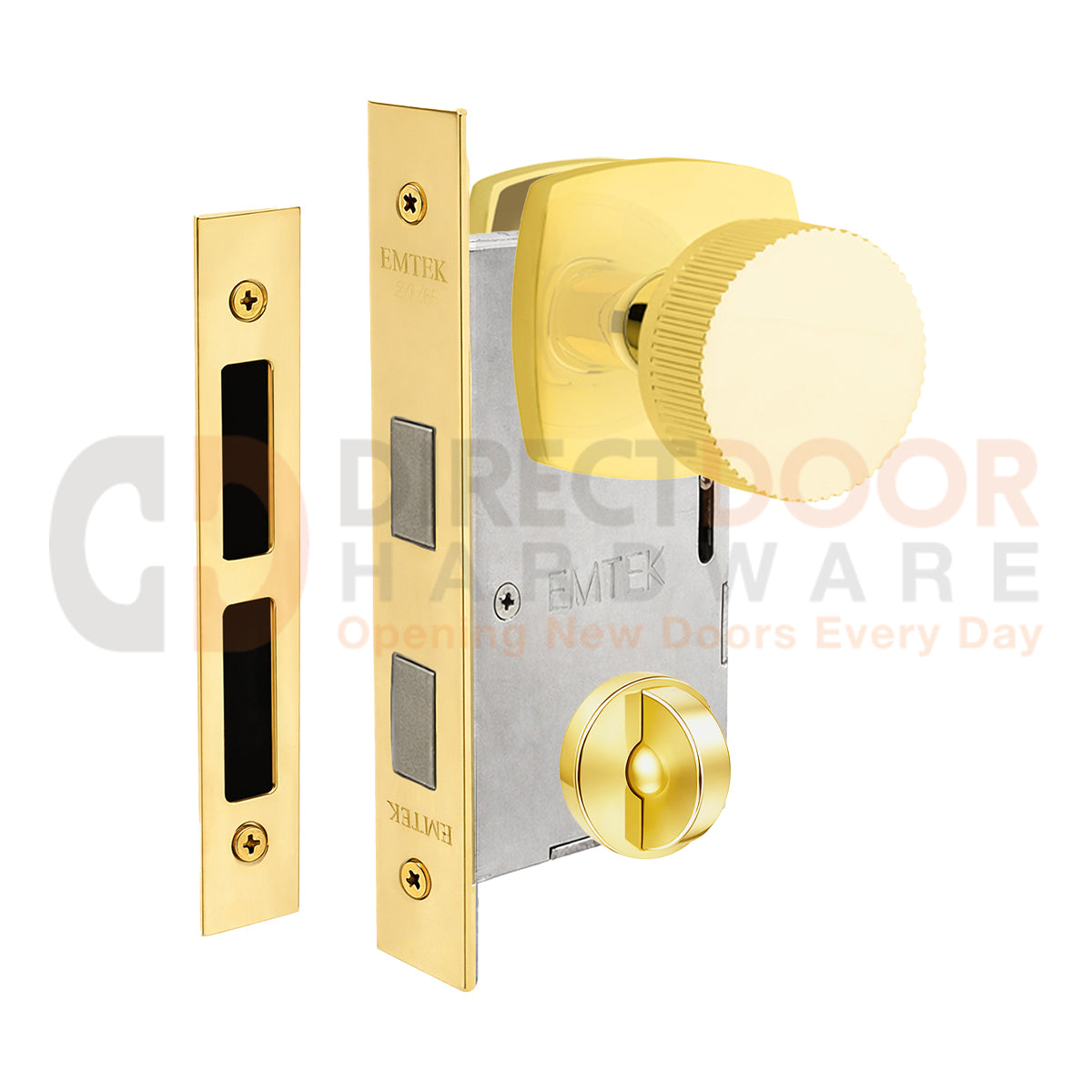 Emtek Conical Straight Knurled Interior Mortise Lever with Urban Rosette