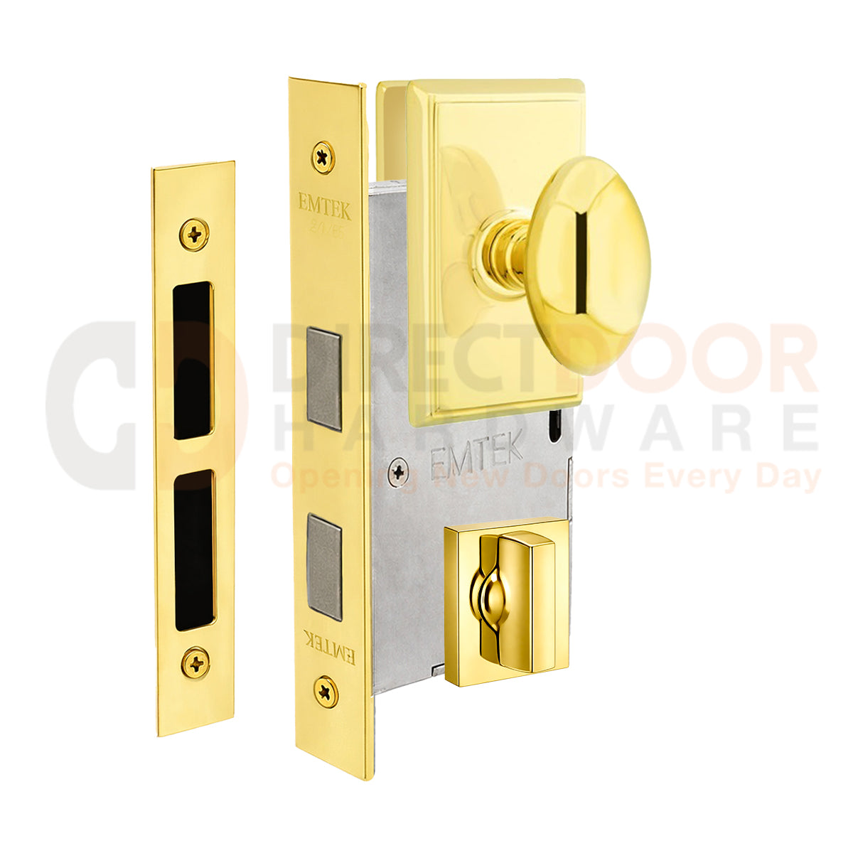 Emtek Egg Interior Mortise Knob with Rectangular Rosette
