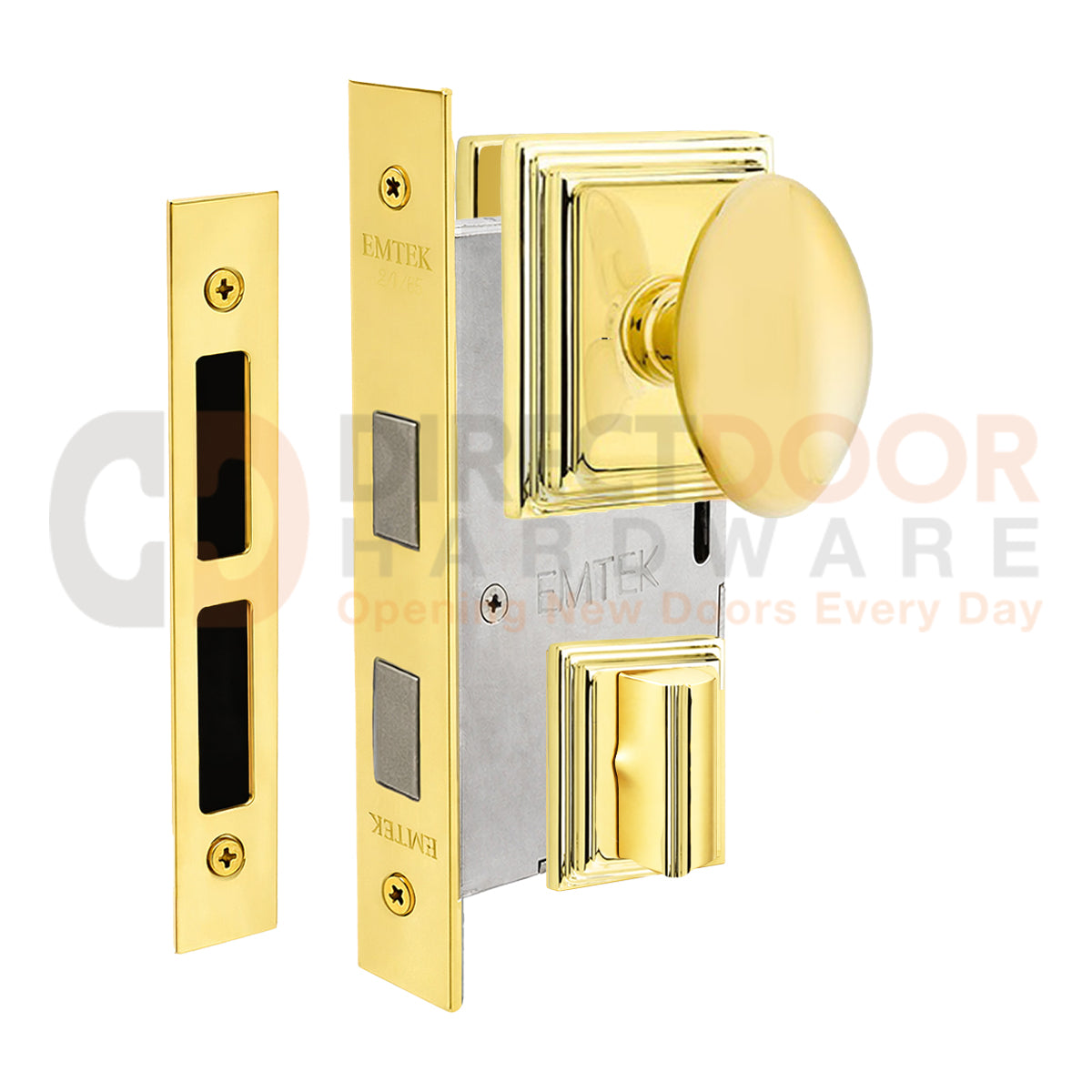 Emtek Egg Interior Mortise Knob with Wilshire Rosette