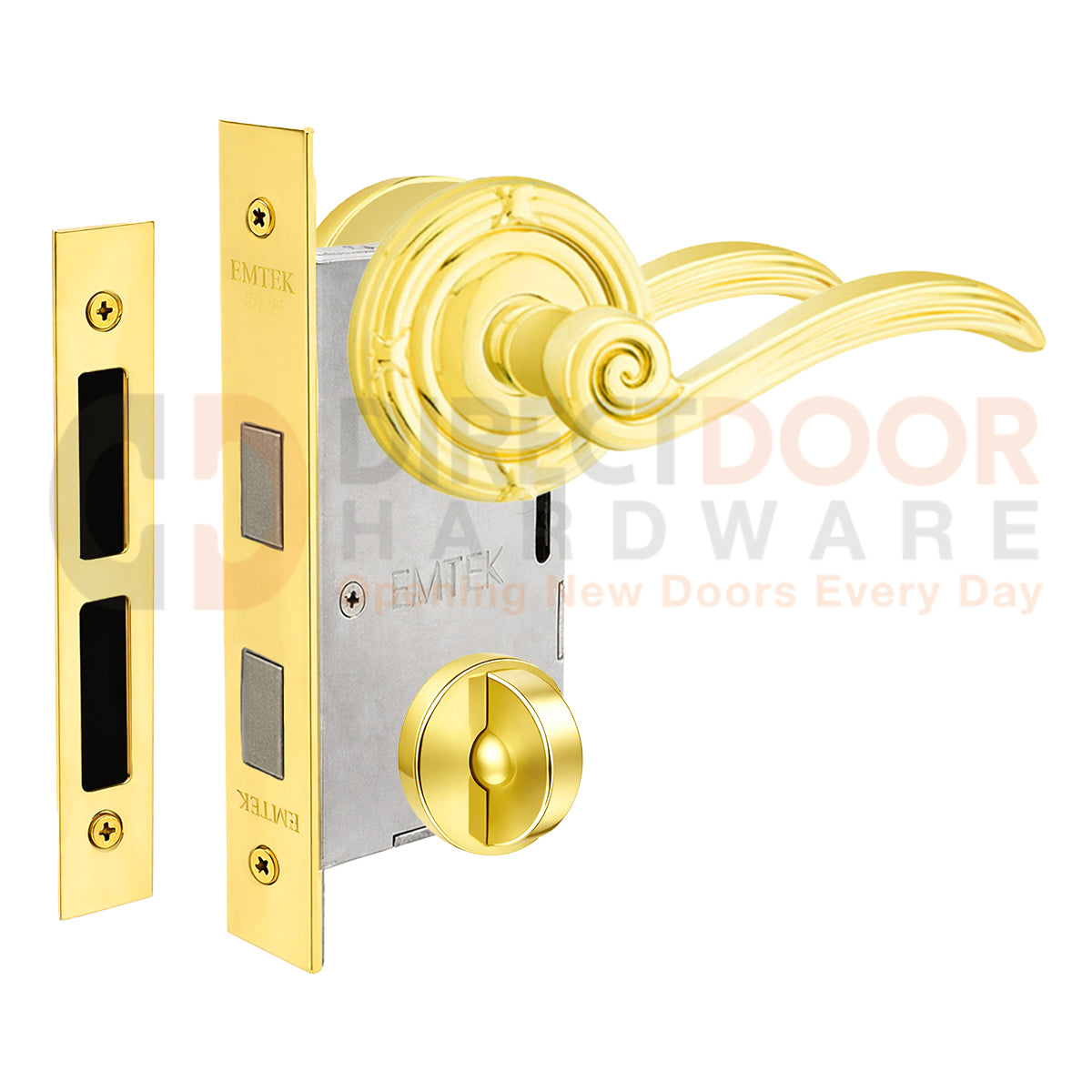 Emtek Elan Interior Mortise Lever with Ribbon & Reed Rosette