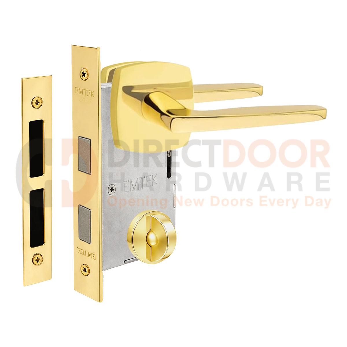 Emtek Hermes Interior Mortise Lever with Urban Rosette