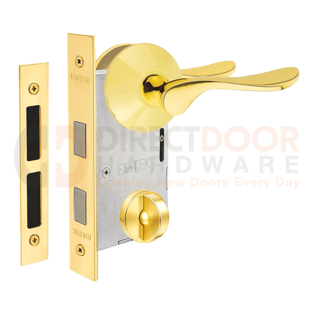 Emtek Luzern Interior Mortise Lever with Modern Rosette
