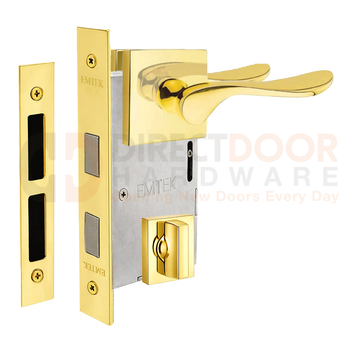 Emtek Luzern Interior Mortise Lever with Square Rosette