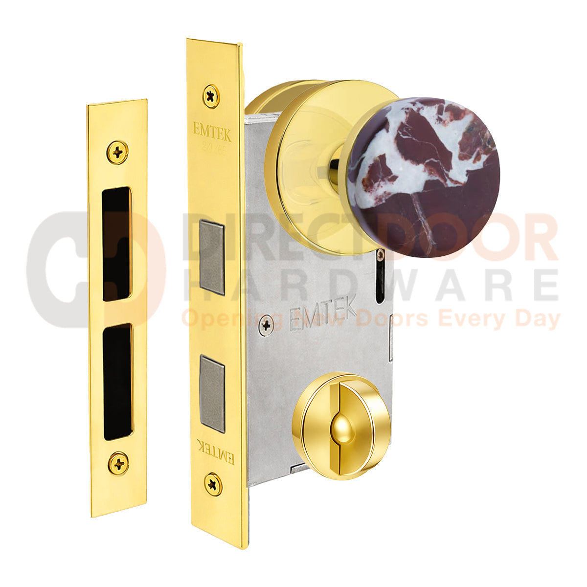 Emtek Rosso Levanto Interior Mortise Knob with Disk Rosette