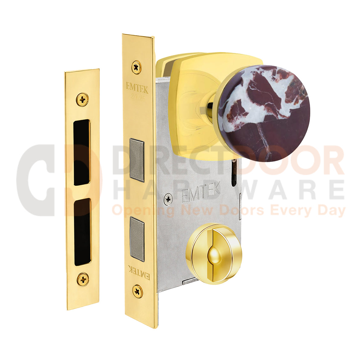Emtek Rosso Levanto Interior Mortise Knob with Urban Rosette
