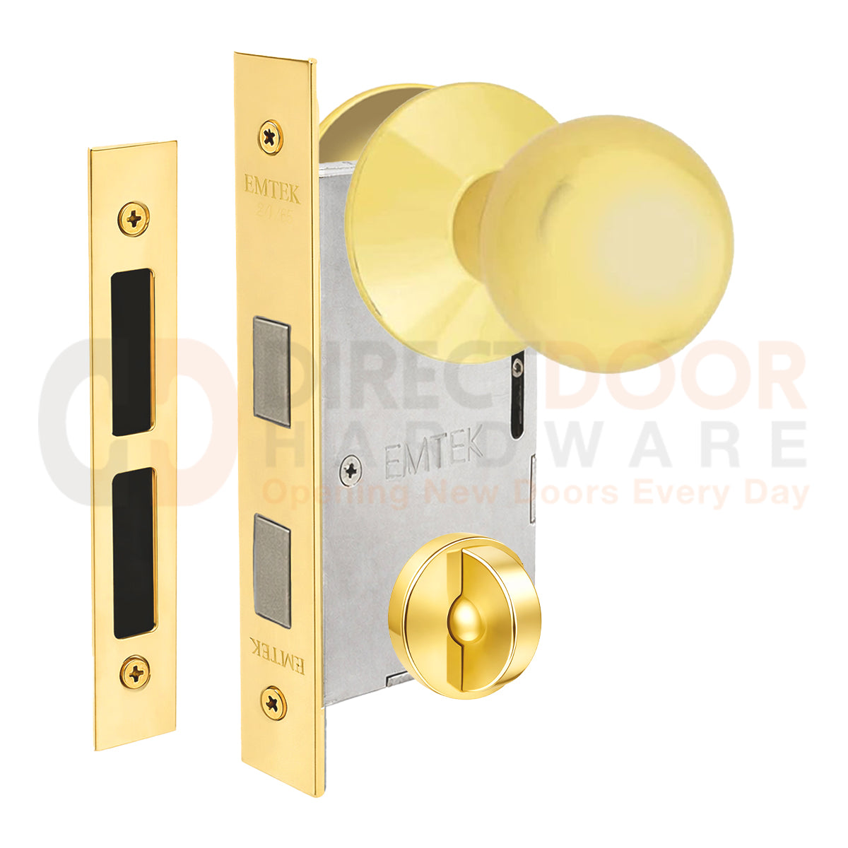 Emtek Orb Interior Mortise Knob with Modern Rosette