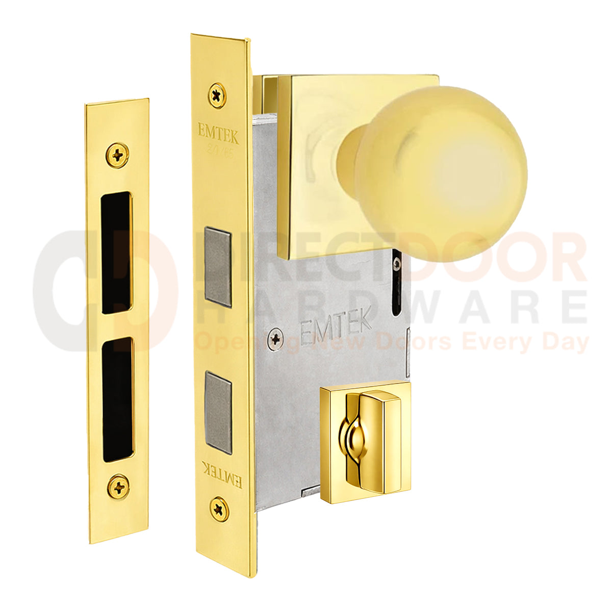 Emtek Orb Interior Mortise Knob with Square Rosette