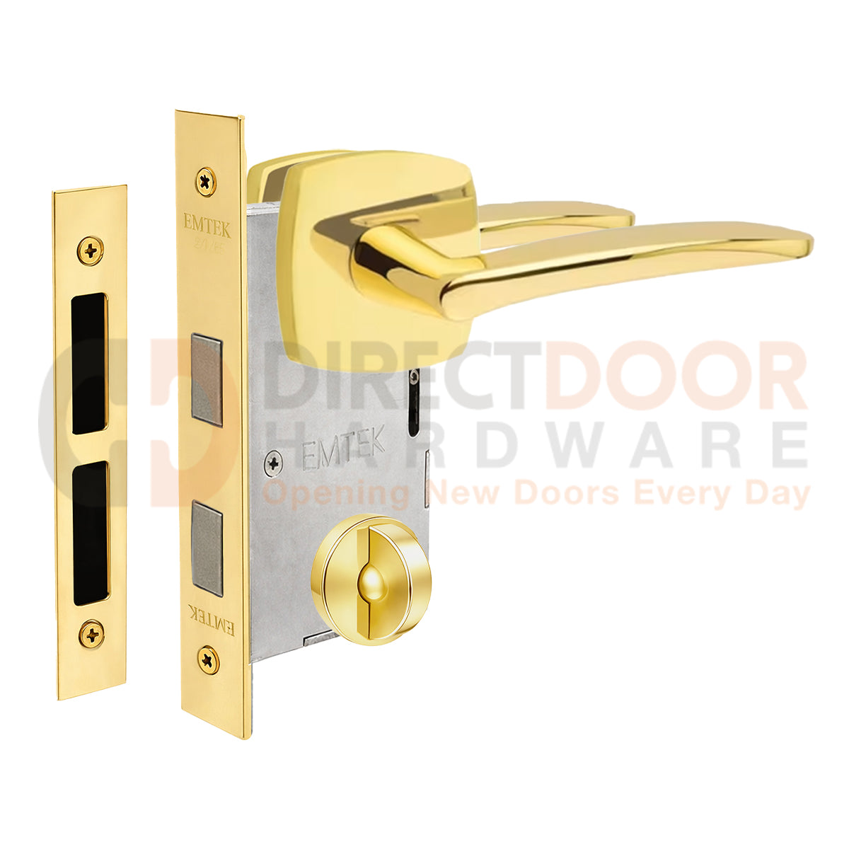 Emtek Poseidon Interior Mortise Lever with Urban Rosette