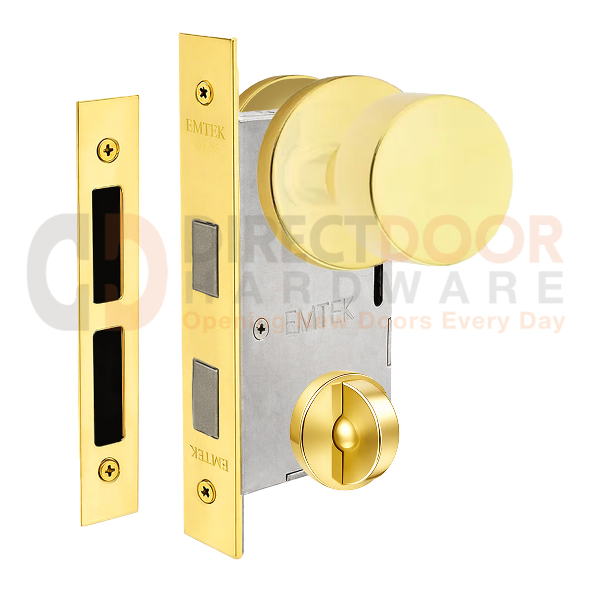 Emtek Round Interior Mortise Knob with Disk Rosette